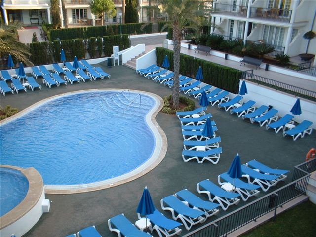 View Overlooking The Pool From Room 1309 At The Sa Marina Aparthotel